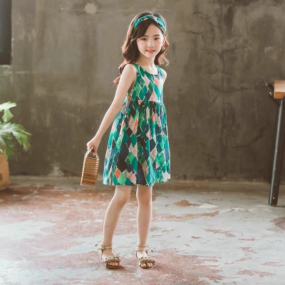 dress girls colouring abstract rhombus CHN 38 (320807) - dress anak perempuan (ONLY 5PCS)